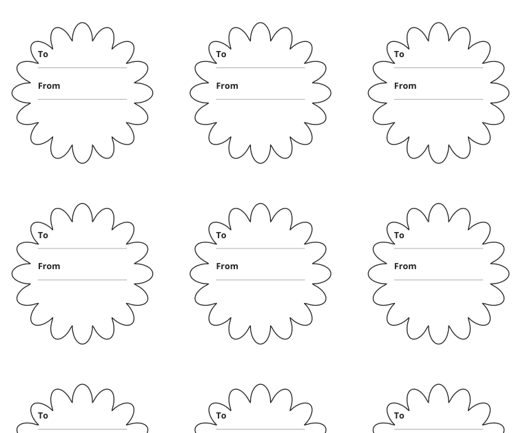Preview of Scalloped circle gift tags