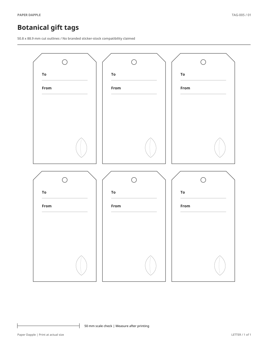 Preview of Botanical gift tags