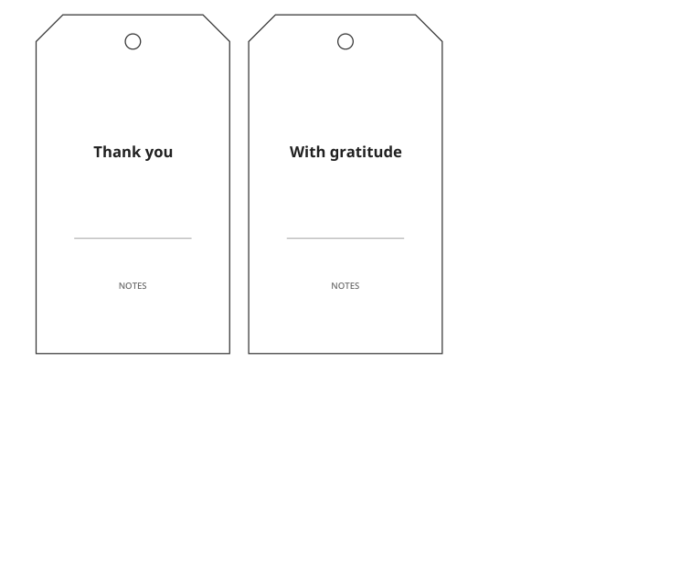 Preview of Minimal thank-you tags