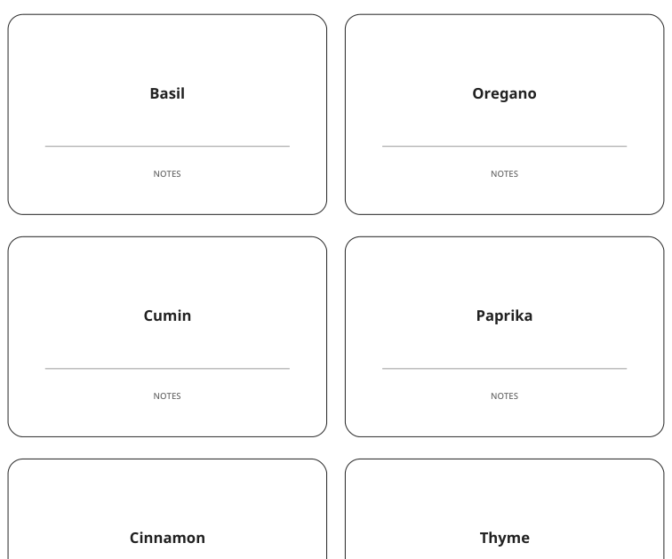 Preview of Spice jar labels