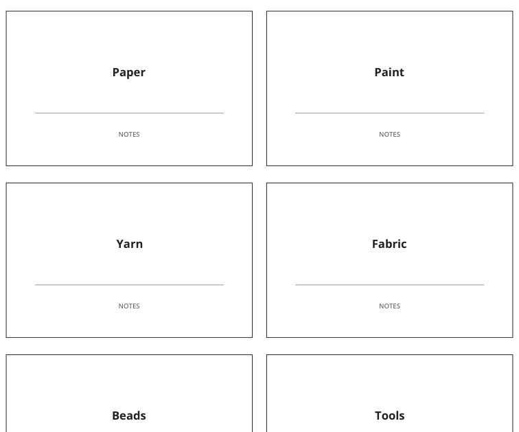 Preview of Craft drawer labels