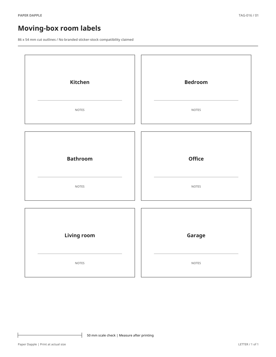 Preview of Moving-box room labels