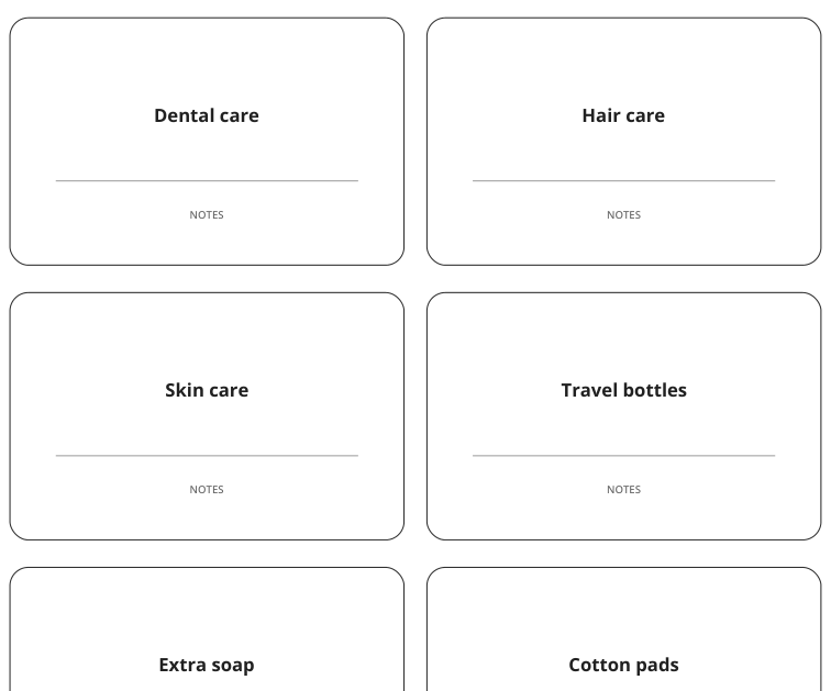Preview of Bathroom supply bin labels
