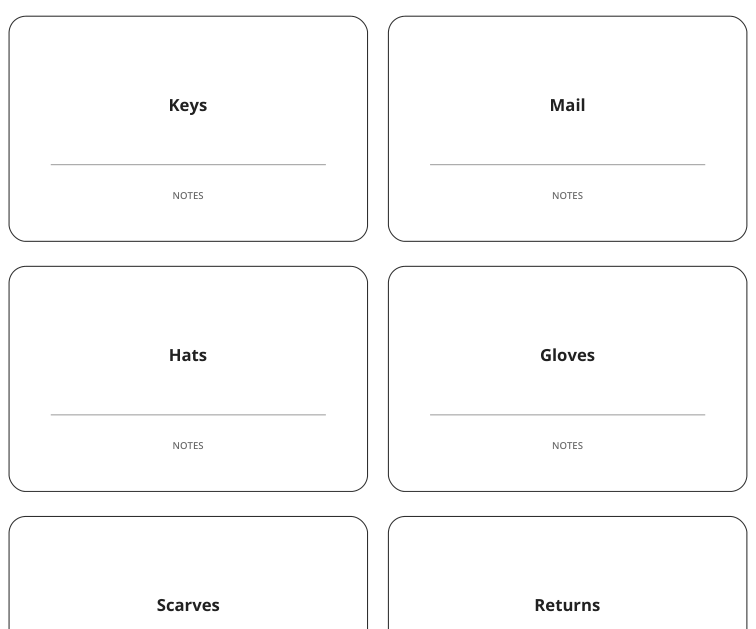 Preview of Entryway family bin labels