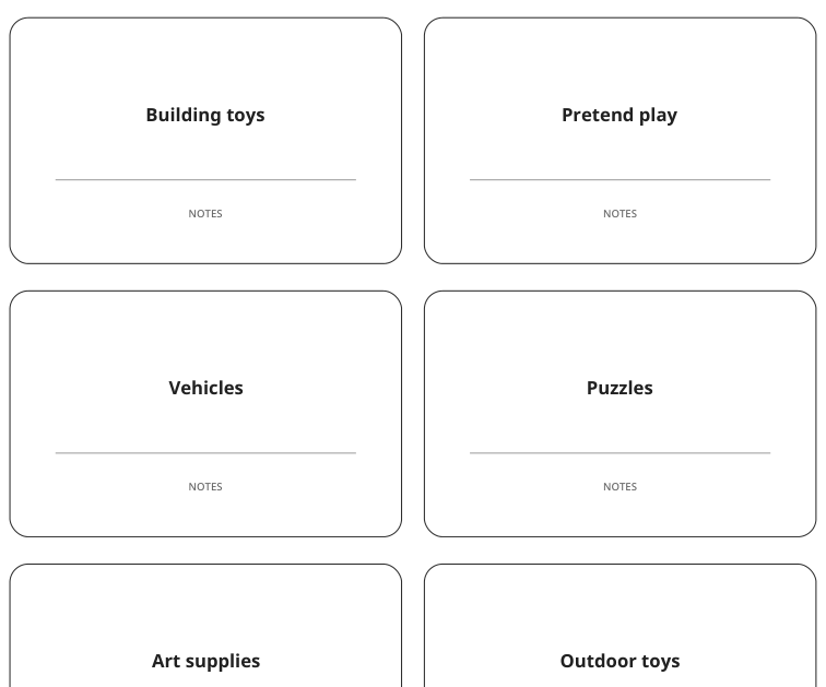 Preview of Toy rotation bin labels