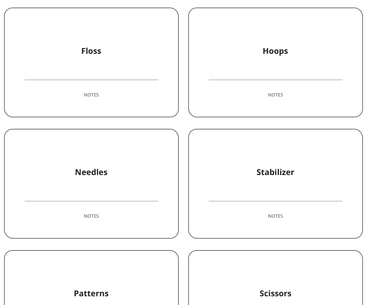 Preview of Embroidery supply labels