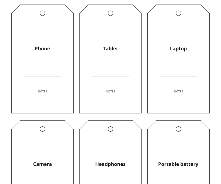 Preview of Charging station identification tags