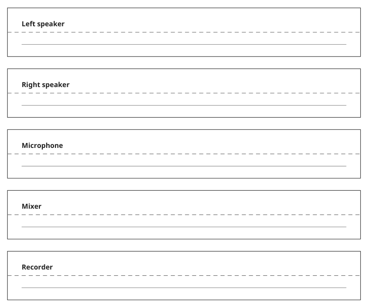 Preview of Audio cable identification flags