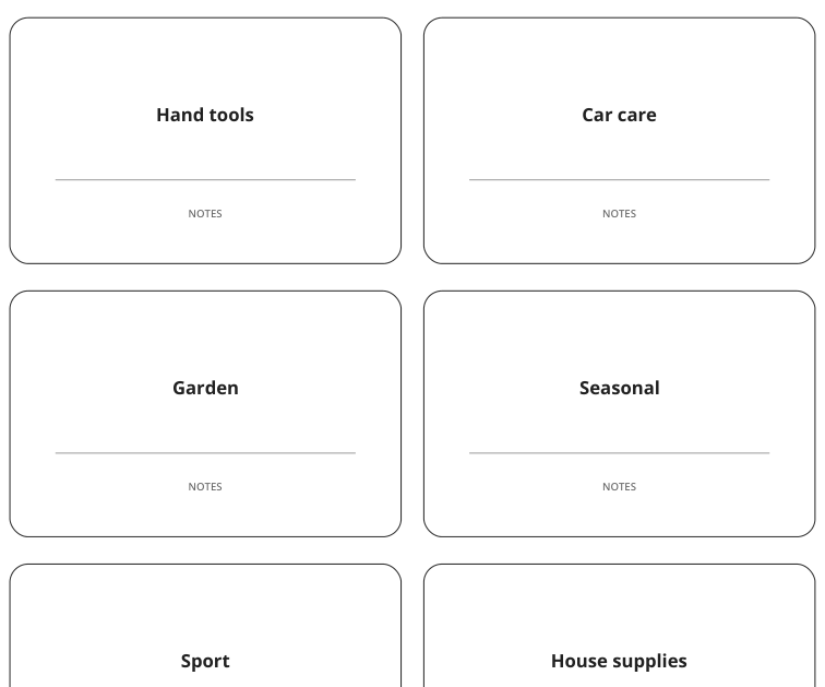 Preview of Garage shelf location labels