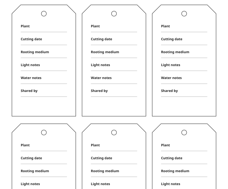 Preview of Plant cutting exchange tags