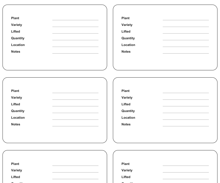 Preview of Bulb storage labels