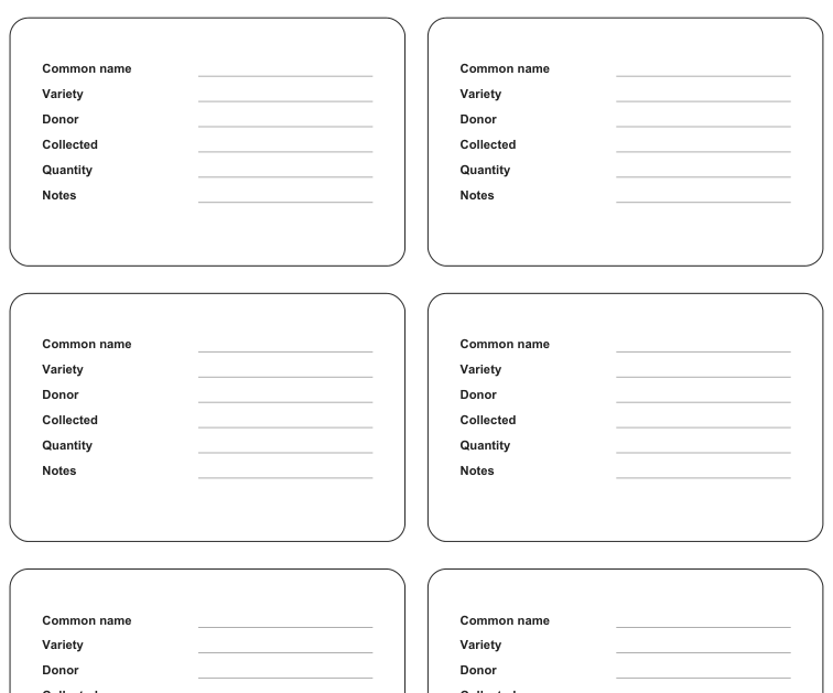 Preview of Community seed library labels