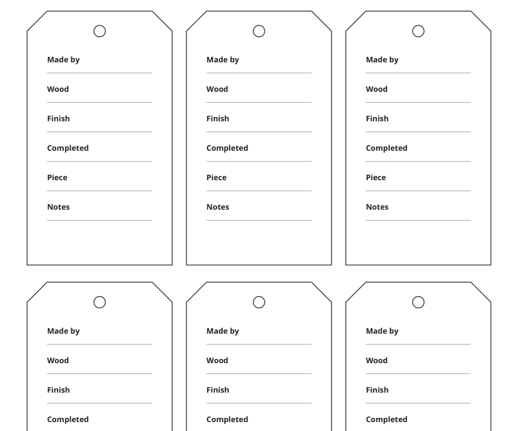 Preview of Handmade woodwork story tags