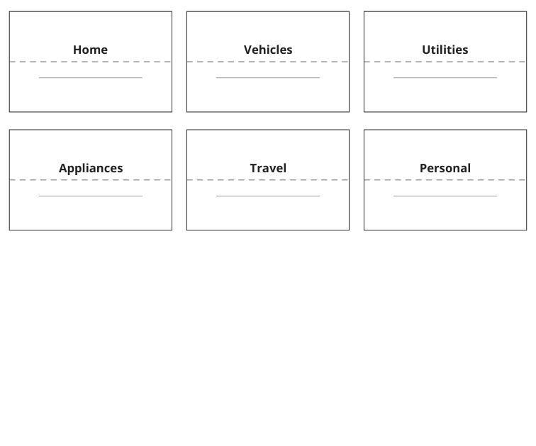 Preview of Home file category tabs