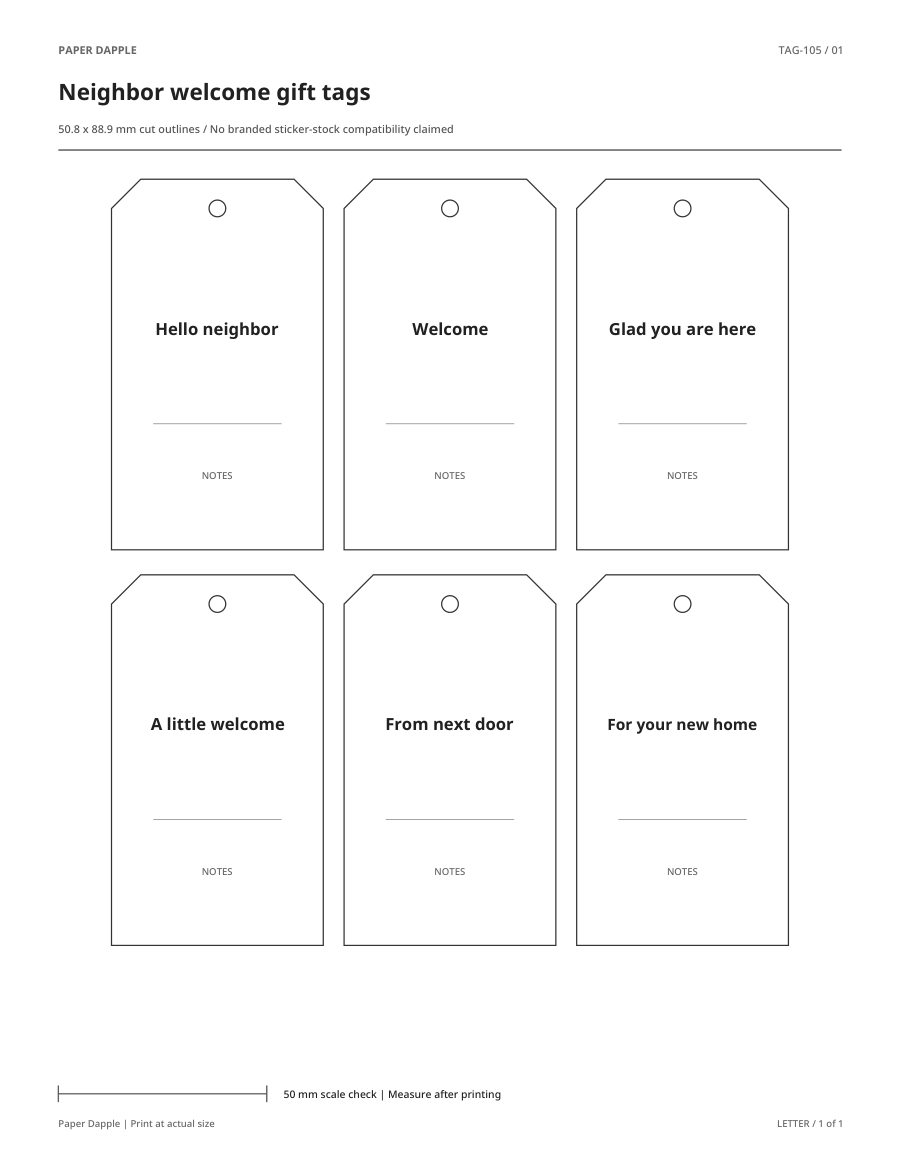 Preview of Neighbor welcome gift tags