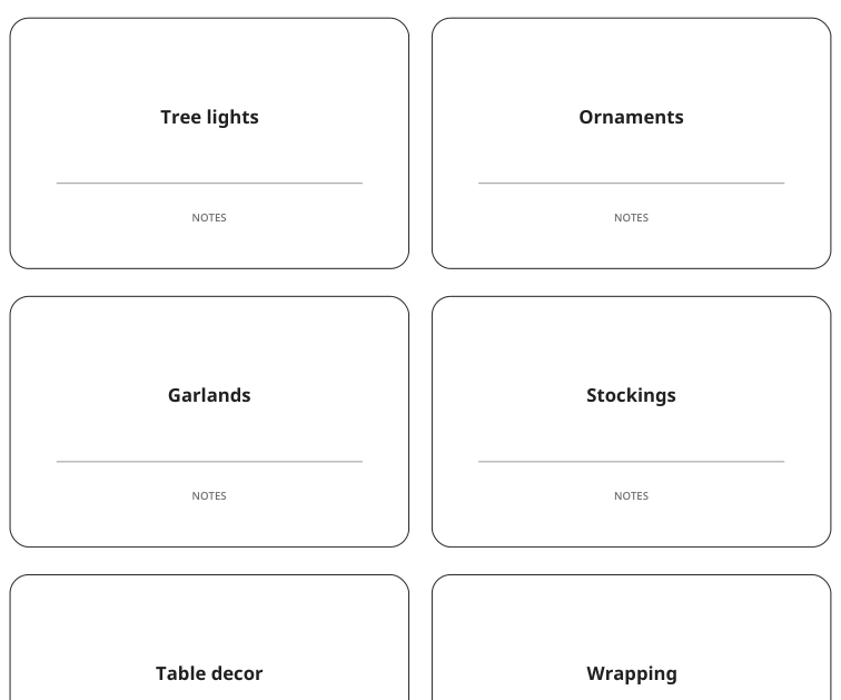 Preview of Christmas decoration box labels