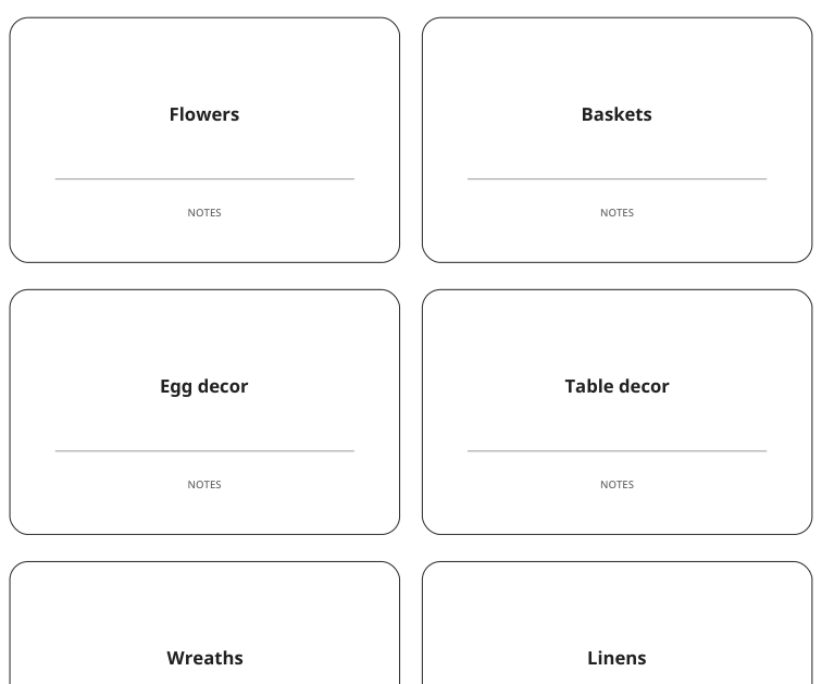 Preview of Spring decoration box labels