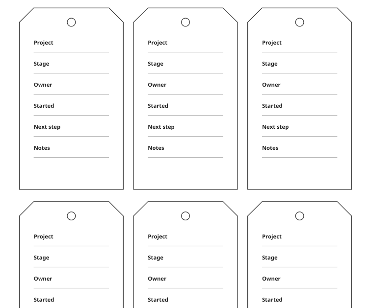 Preview of Craft work-in-progress tags