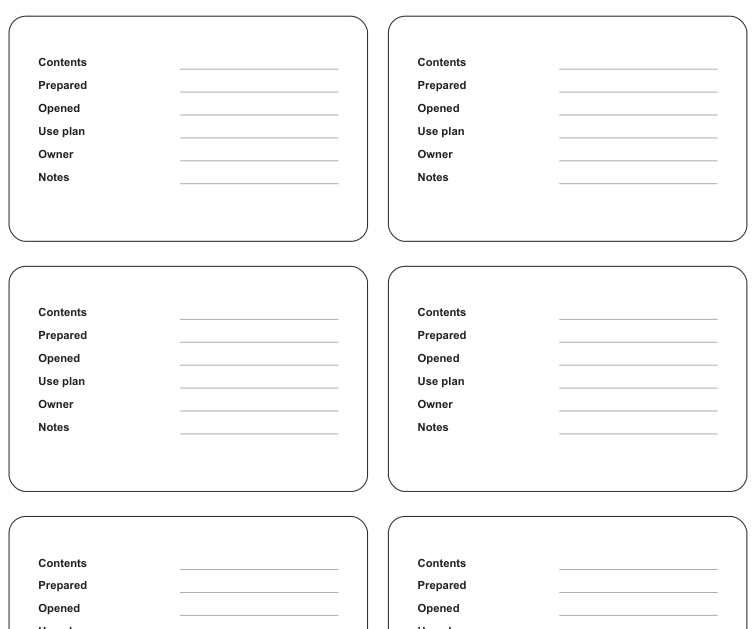 Preview of Kitchen container date labels