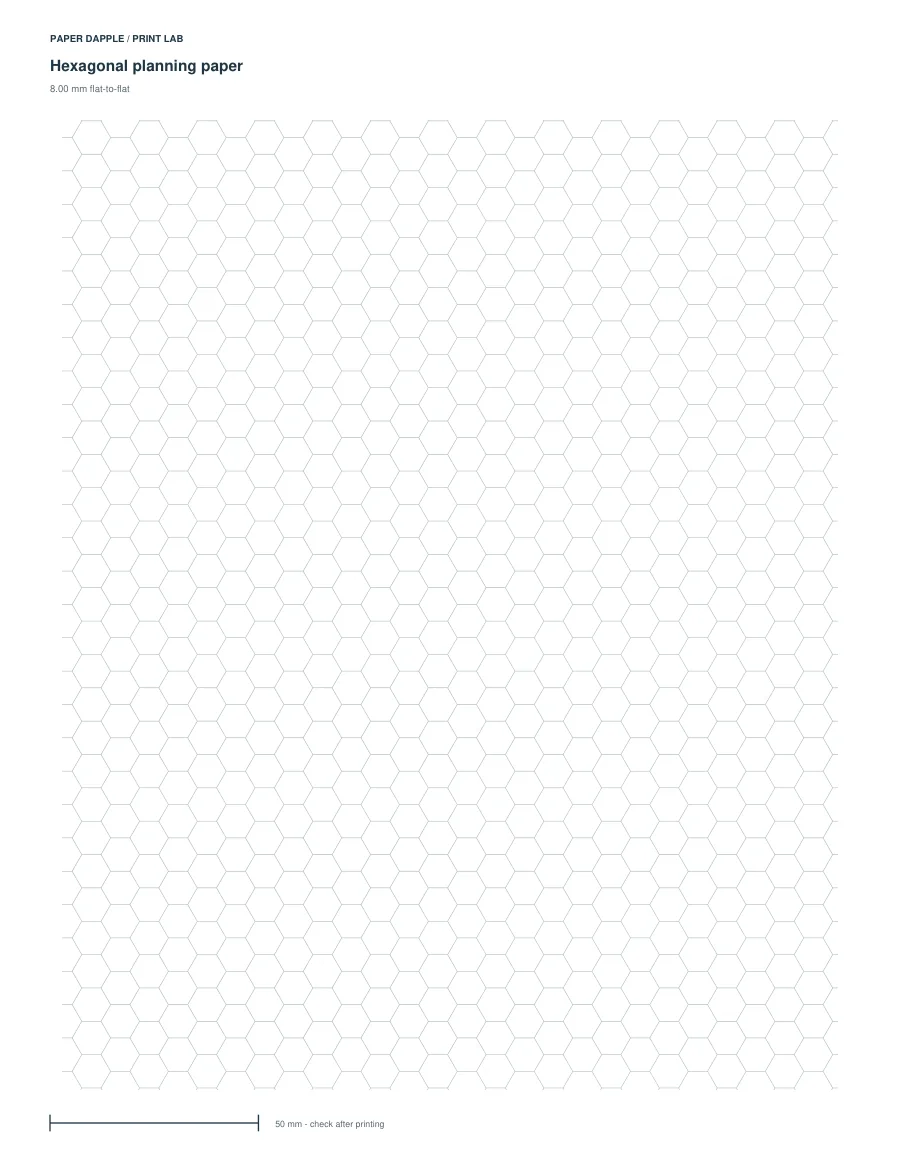 Actual generated Make hexagonal map paper example