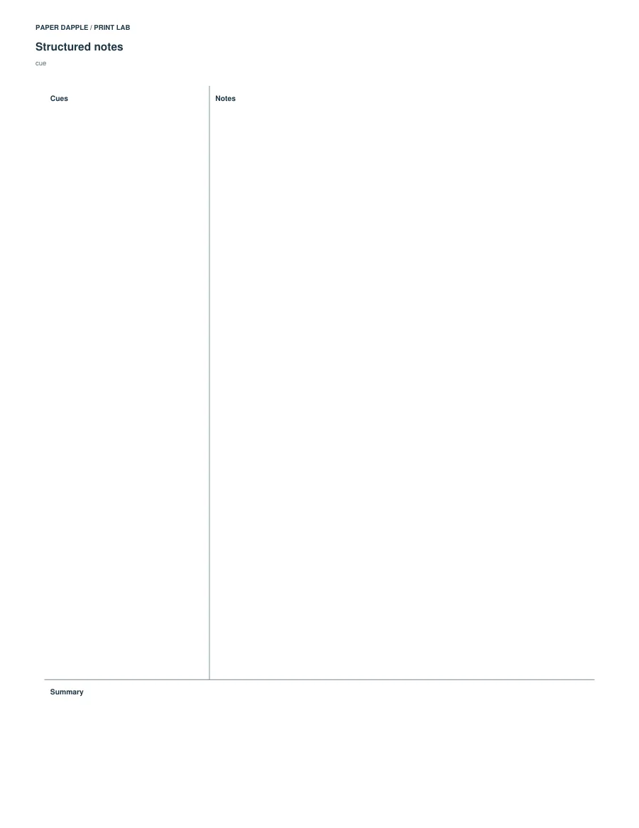 Actual generated Make structured note paper example